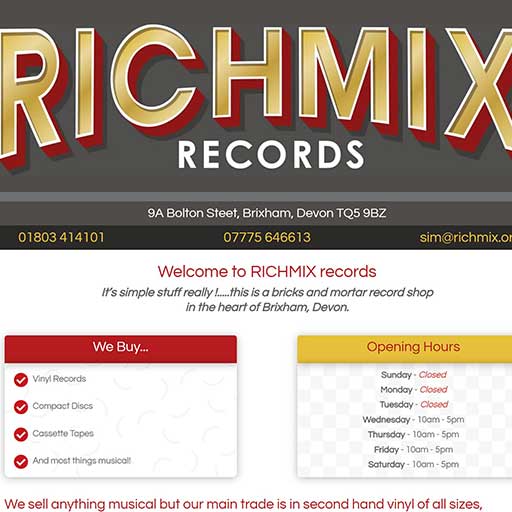 Website homepage snippet for richmix.org